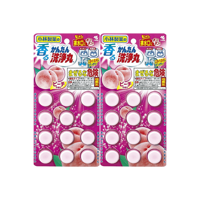 【Value Pack】Multi Purpose Easy Cleaning Scented Cleaner Peach 12 Tablets*2