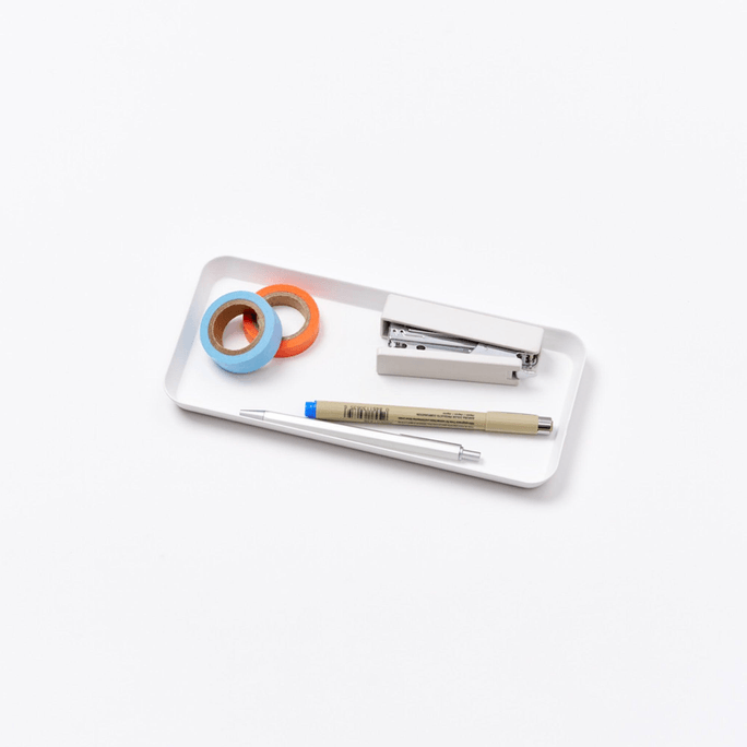 Vanity Tray - Flat - Large - Steel White