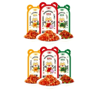 甜老虎 (蒜蓉辣酱+萝卜辣酱+贡菜辣酱)20g*6袋
