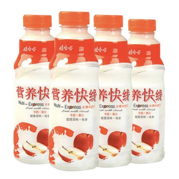 WAHAHA Fruit Flavored Milk Beverage Apple Flavor 4packs | Yami