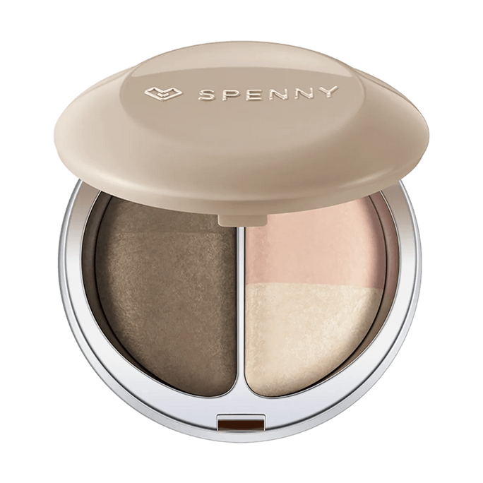  Baked Powder Contour & Highlighting Duo, 0.28oz #931 Golden Caramel  - Matte/Satin Finish for Face Sculpting