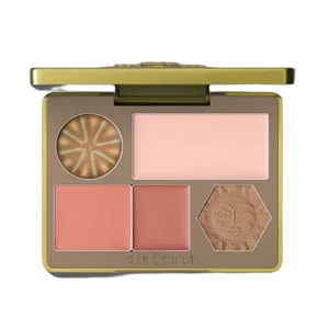 GIRLCULT コンペンディウム オブ マテリアメディカ フェイシャルパレット 02 ピーチブロッサムフェイス 13g [ペースト状テクスチャーで、数秒で肌に溶け込みます] [ウォーターライククリーム + マットハイライター + ブラッシュクリーム + シャドウ]