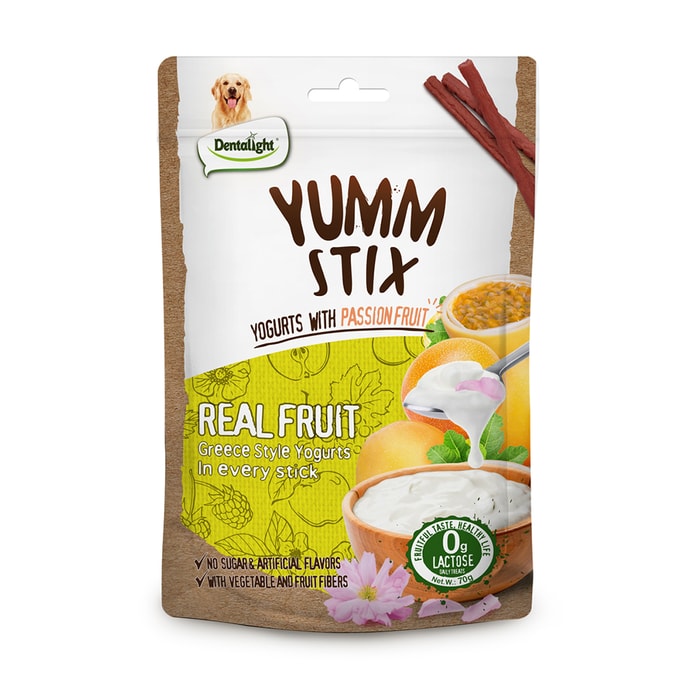 Yumm Stix Yogurts Dog Treats Tuna with Passion Fruit Wet Soft Chew Treats No Sugar & Grain Free70g