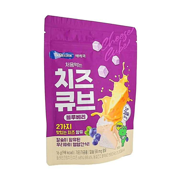 첫 치즈 큐브, 블루베리, 0.56 oz *2【2팩】【영양만점 맛있는】 3