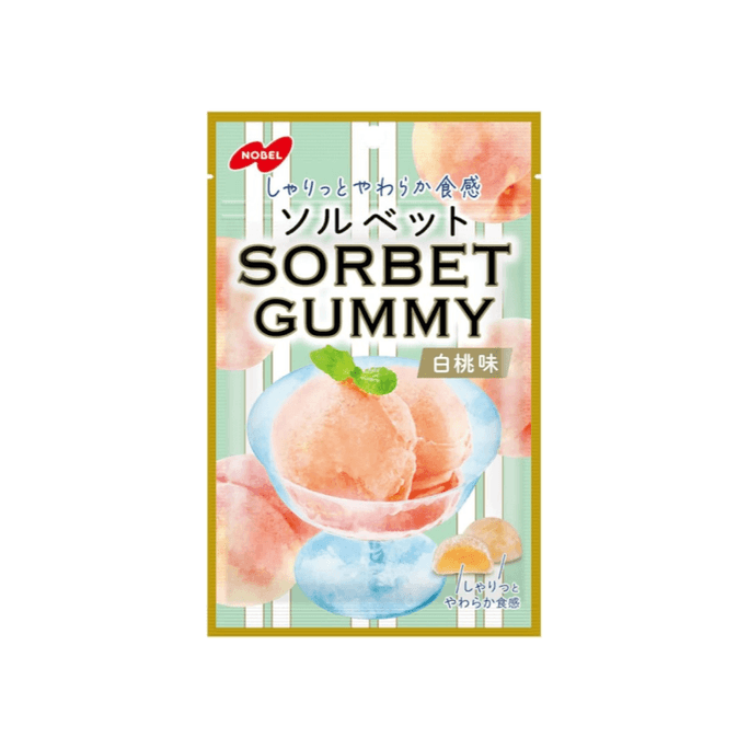 Sorbet Gummy White Peach Flavor 50g