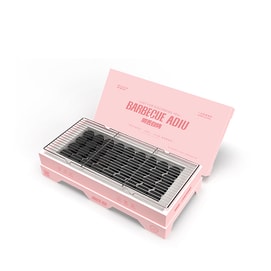 Single Use Portable & Disposable BBQ Grill For Outdoor Camping Pink