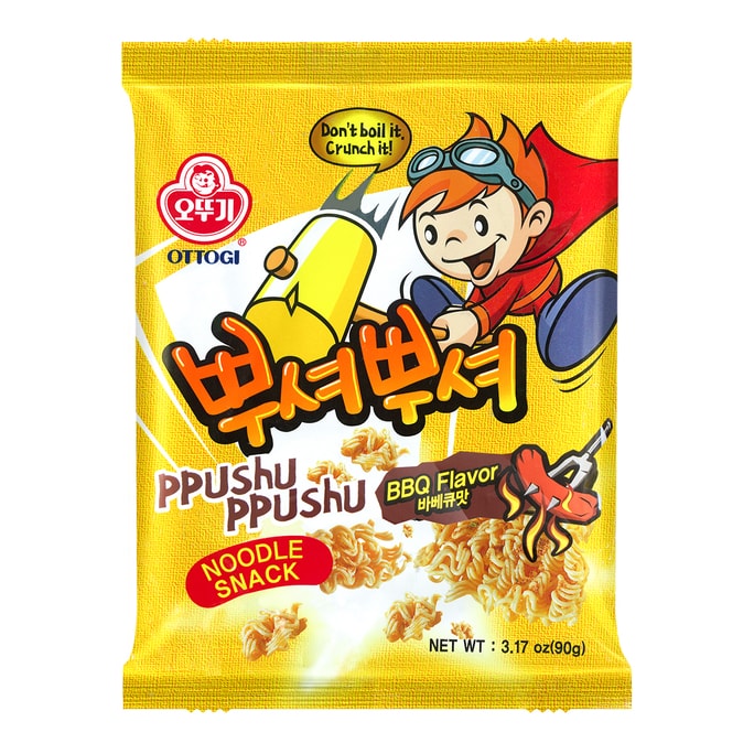 韩国OTTOGI不倒翁 PPUSHU PPUSHU干脆面 韩式烧烤味 90g