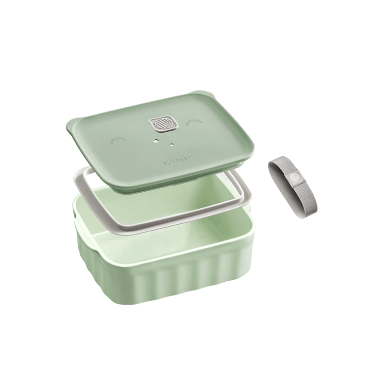 Boîte à lunch multifonction en céramique avec couvercle vert clair 4