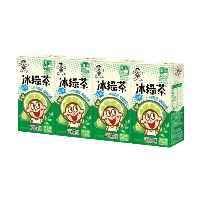 旺旺 冰綠茶飲料 125ml*4盒【低糖低卡】【清涼去燥 沁爽解膩】