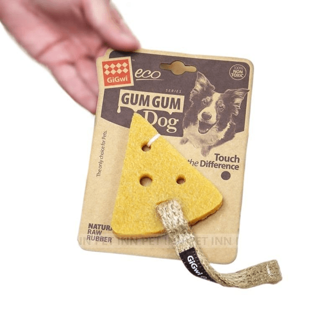 【中国直送】日本製ハッピーペット チーズ（11cm）天然ゴム製歯磨きフィルム ペット犬用歯固めおもちゃ（1個）