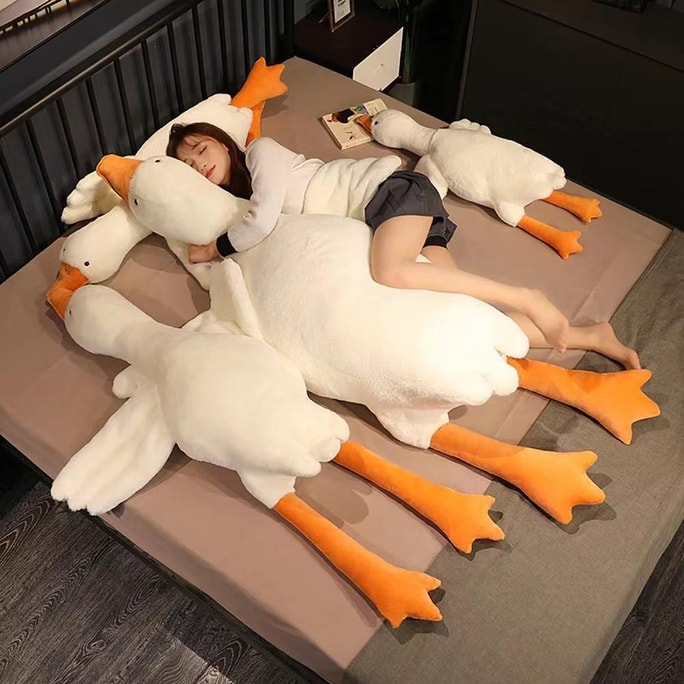 【中国直邮】Lullabuy 爆款大鹅抱枕可爱抱枕/睡觉抱枕/长绒抱枕160cm