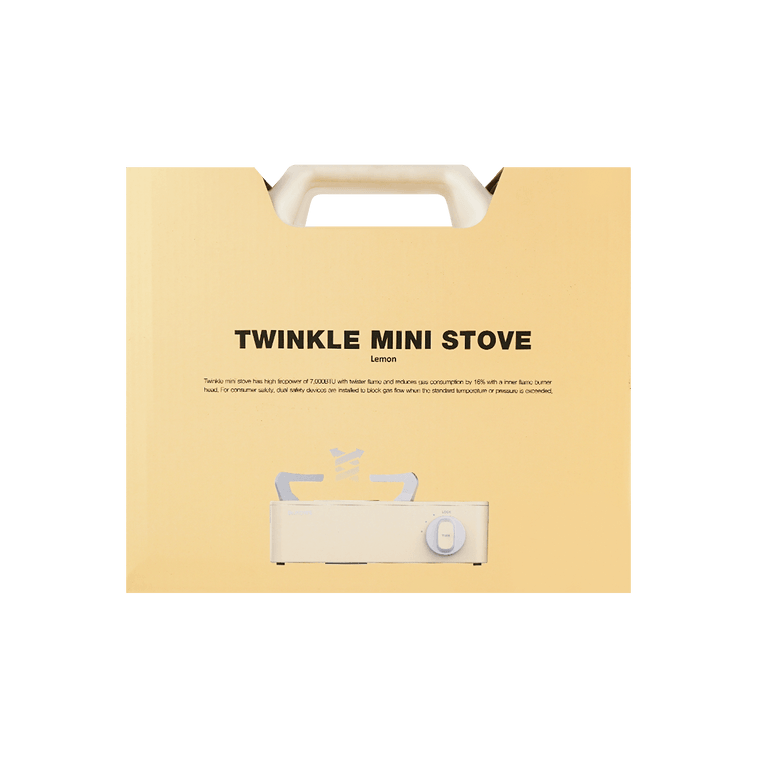 TWINKLE 미니 캠핑 스토브 버너 (휴대 케이스 포함), 레몬색 [8온스 부탄 연료 용기용] 13