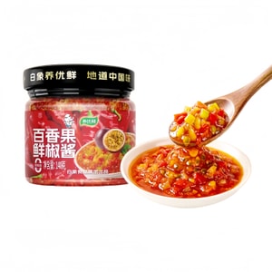 Passion Fruit Fresh Chili Sauce, Sweet, Sour & Spicy, 0 Fat Light, with Crispy Tribute Vegetable, 140g,