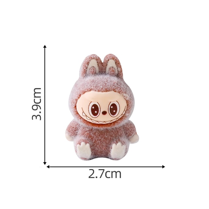 [中国からの直送] かわいいぬいぐるみ フロック歯 ラビッツ ウサギ かわいい穀物オーナメント トレンディなおもちゃ 人形 DIY デコレーション 1 ブラウン