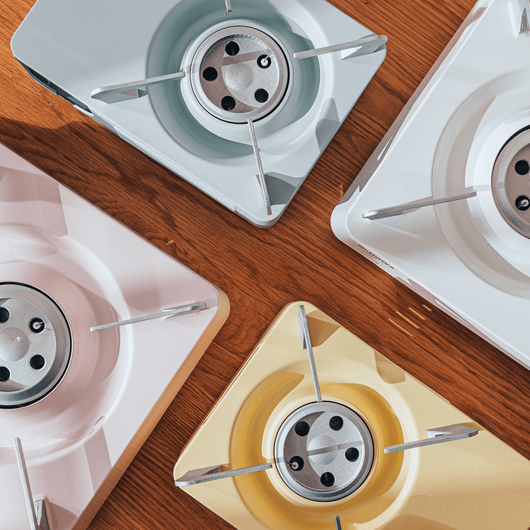 TWINKLE 미니 캠핑 스토브 버너 (휴대 케이스 포함), 레몬색 [8온스 부탄 연료 용기용] 4