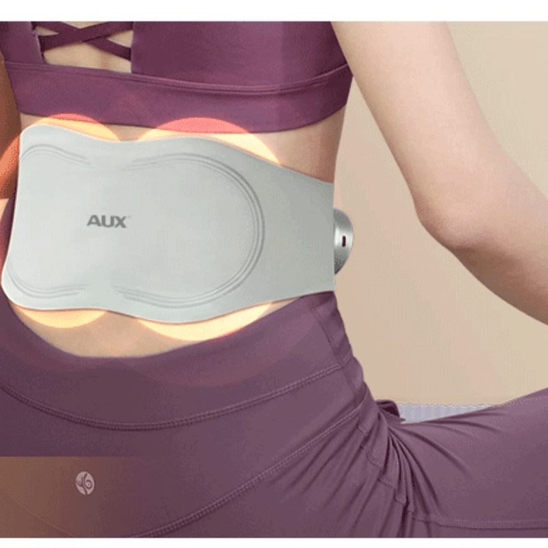 【中国直邮】 奥克斯 腰部按摩器腰带震动加热腰疼肌劳损神器腰椎热敷暖宫腹仪 灰色顶配款 一个装