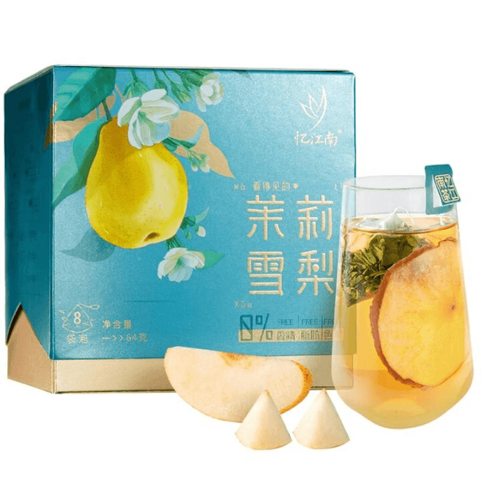 【中国直邮】 忆江南 茉莉雪梨茶冷泡茶水果茶64g*1盒