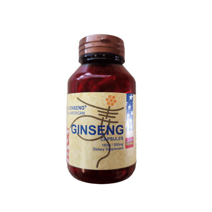 Dr Jonseng® 100% American Ginseng Capsules  100 Count (500mg each) - 1 Bottle