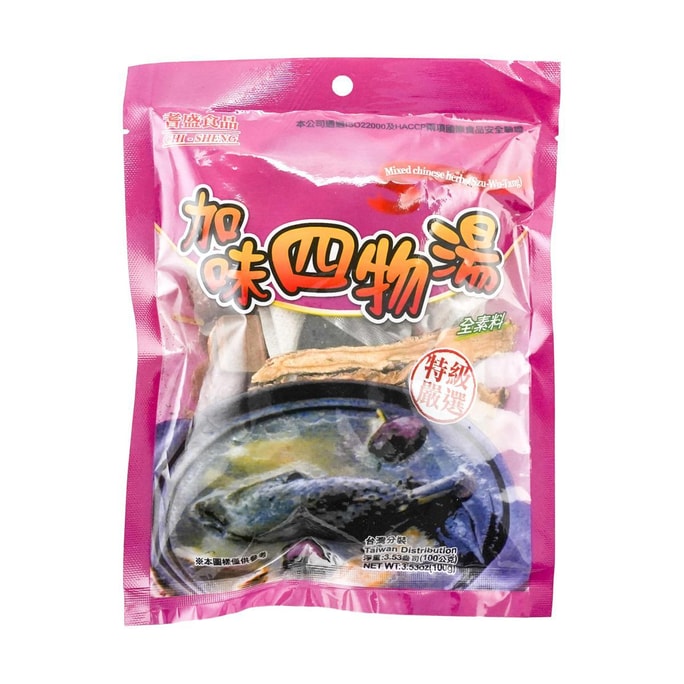 台湾耆盛食品 加味四物汤 100g【黄芪当归补气血活血调理养生汤料包】