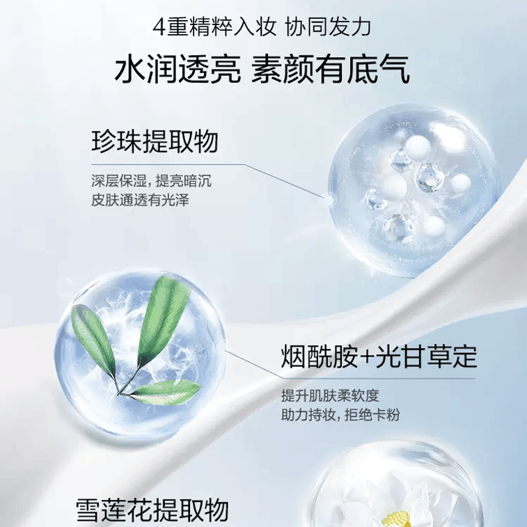 【中国直邮】 欧诗漫 珍珠幻亮面部素颜霜轻透裸妆修容遮瑕50g*1瓶