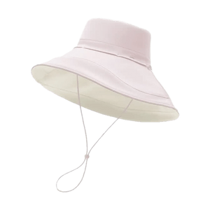 303UV Women's UV Protection Reversible Bucket Hat, Light Pink+Off-White, UPF100+