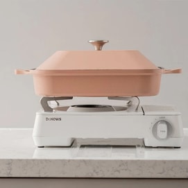 BRIO Steam Grill Pan with Lid Pink