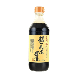 Hiden Ne-Kombu Shoyu Kelp Infused Dashi Soy Sauce, 16.91 fl oz 【Premium Japanese Low Sodium Umami Seasoning Braising】