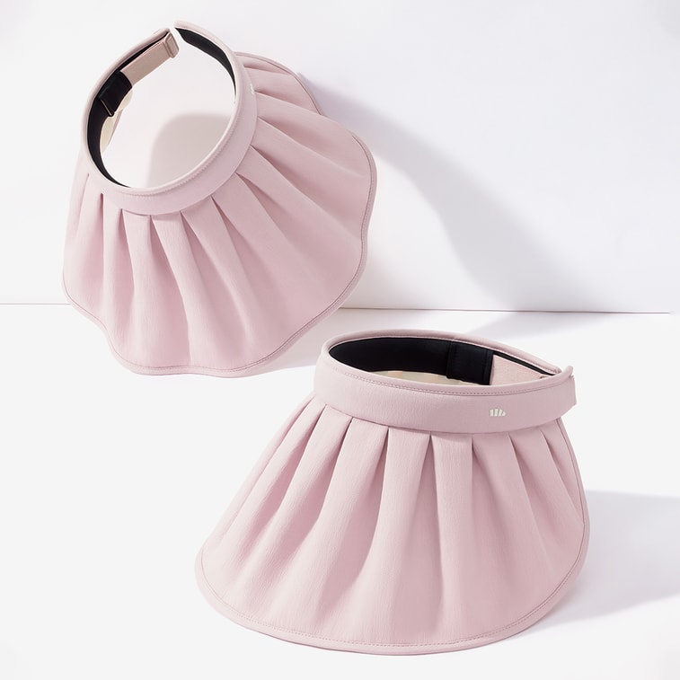 넓은 챙 롤업 선햇 선바이저 핑크색 21.7-22.8인치 5