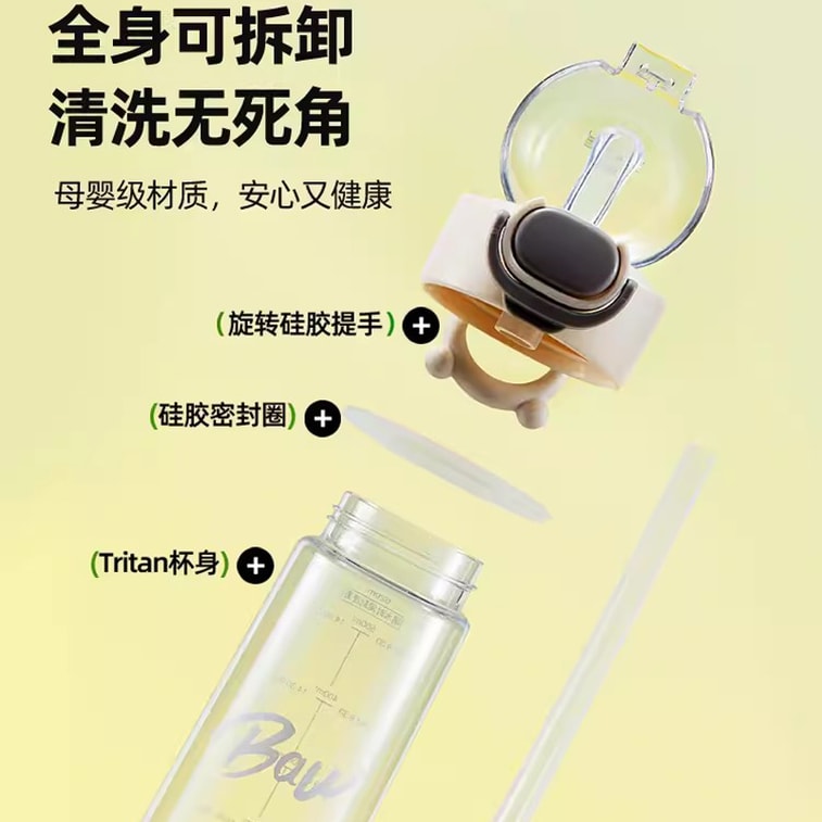 Straw Mug Summer Portable Plastic Mug Imported Tritan 620ML Purple 3