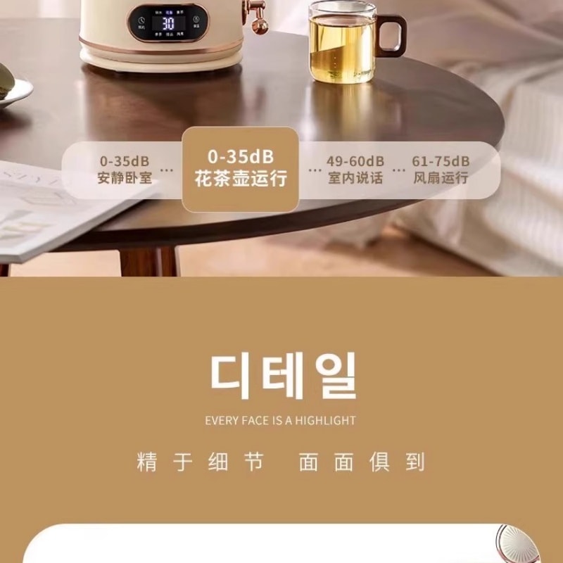 【中国直邮】 法国 思密达 110V全玻璃恒温养生壶新款家用多功能烧水壶小家电  1.2L 一个装