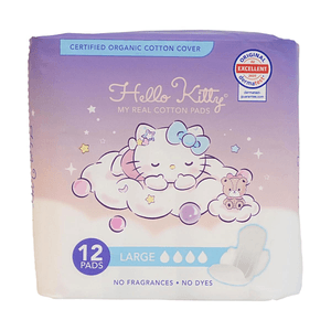 韓國ITC Hello Kitty My Real Cotton Pads 大號 12片 【有機棉表層】【無香料】