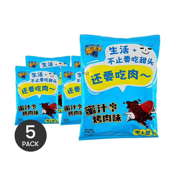 바삭한 면, 허니 바비큐 맛, 45g * 5개입