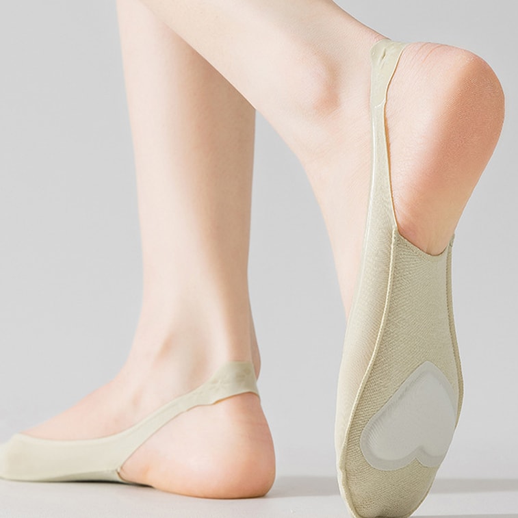 [중국 직배송] HSPM 무봉제 미끄럼 방지 통기성 무봉제 양말, 스폰지 패드는 제거하지 않고 잘라낼 수 있음, 여성용 양말, 핑크, 1켤레 9