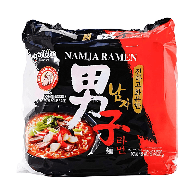 韩国PALDO八道  男子面拉面 韩式蒜味方便面 超大5包入 575g 【包装混发】 4