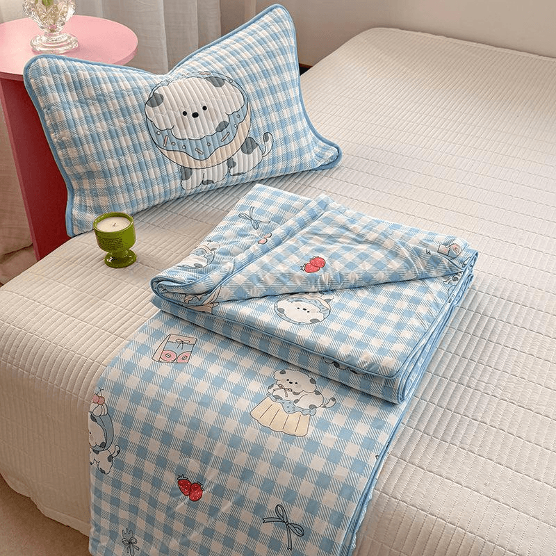 ナーサリーキルト ベビーキルト ベッドカバー 刺しゅう パネル クリブカバー 中国直送】Lullabuy Capi パートナー ジェリー サマーキルト 4点セット