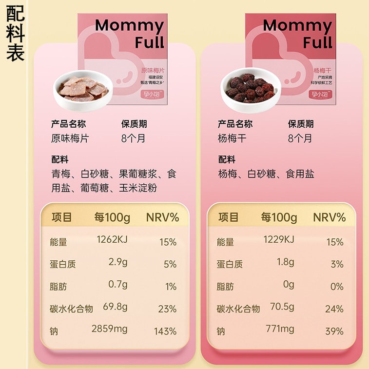 Pregnant Women's Snacks For Morning Sickness, Sour Plum During Pregnancy, Sour Plum During Pregnancy [3 Boxes] Yangmei+0 Sugar Preserved Plum+0 Sugar Plum Cake 6