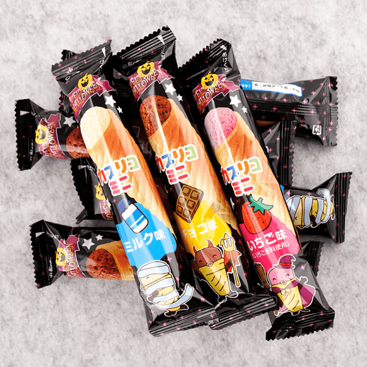 カプリコ ミニ大袋ウエハースコーン チョコレート＆ミルク＆ストロベリー味 82.5g 6