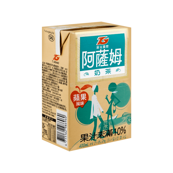 台湾汇竑国际 阿萨姆苹果奶茶 400ml