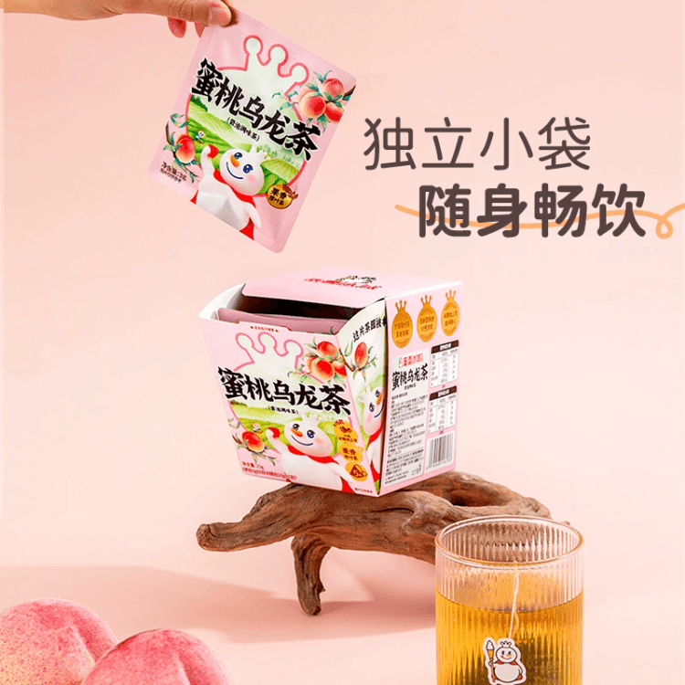 中国直送】Mixue Ice Cream & Tea ピーチウーロンティー、Snow