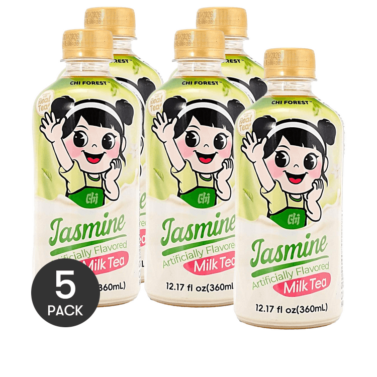 Chi Forest Milk Tea Jasmine Flavor,Low Sugar,12.17 fl oz*5【Value