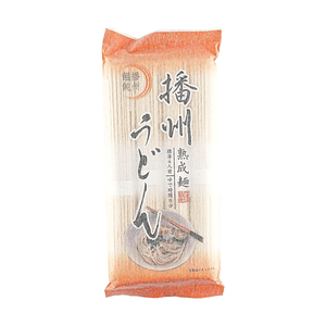 Banshu Udon Noodles -  Thick Wheat White Noodles, 4 Bundles, 12.69 oz