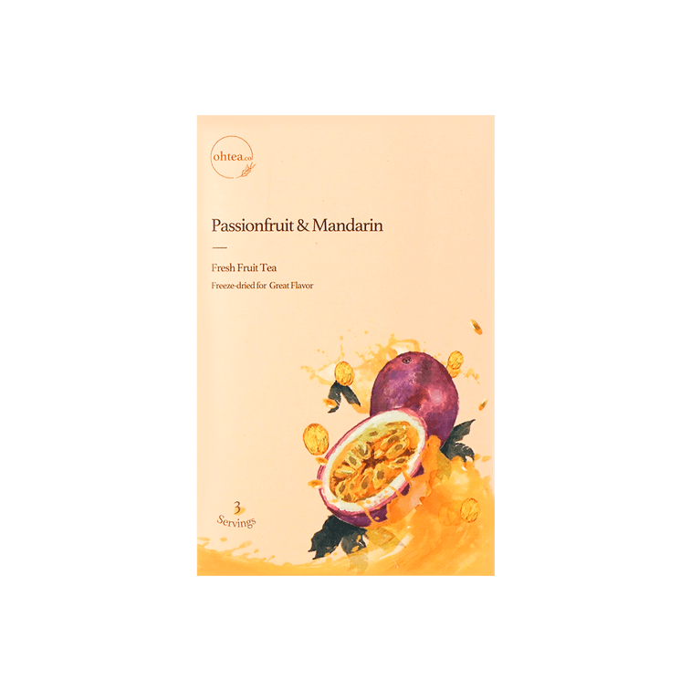 Passion Fruit & Mandarin Freeze-Dried Fruit Tea - Serve Hot or Cold, 3 Packs* 0.63oz 3