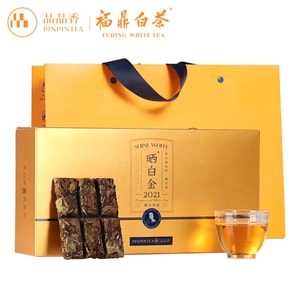 美国 品品香 福鼎白茶晒白金老白茶2021寿眉茶叶礼盒装180g
