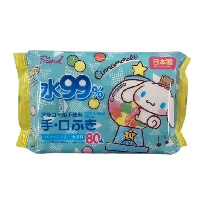 日本 SANRIO Cinnamoroll 消毒濕紙巾 80pcs