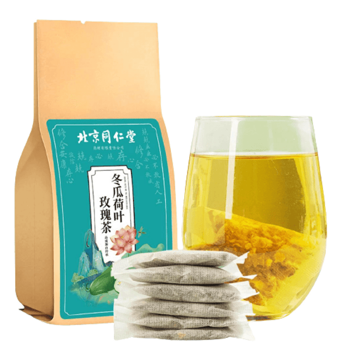 Wax Gourd Lotus Leaf Rose Tea Light Weight Loss Water Detumescence Beauty Care 140g/ bag