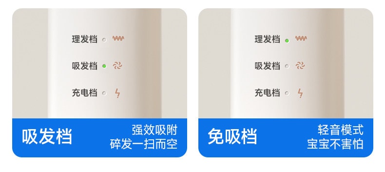 【中国直邮】 如山 婴儿理发器超轻音自动吸发宝宝剃头发新生儿童电推子剃发神器 低噪音推荐【升级小白珠】【二代逐梦家 】辛德白 1个