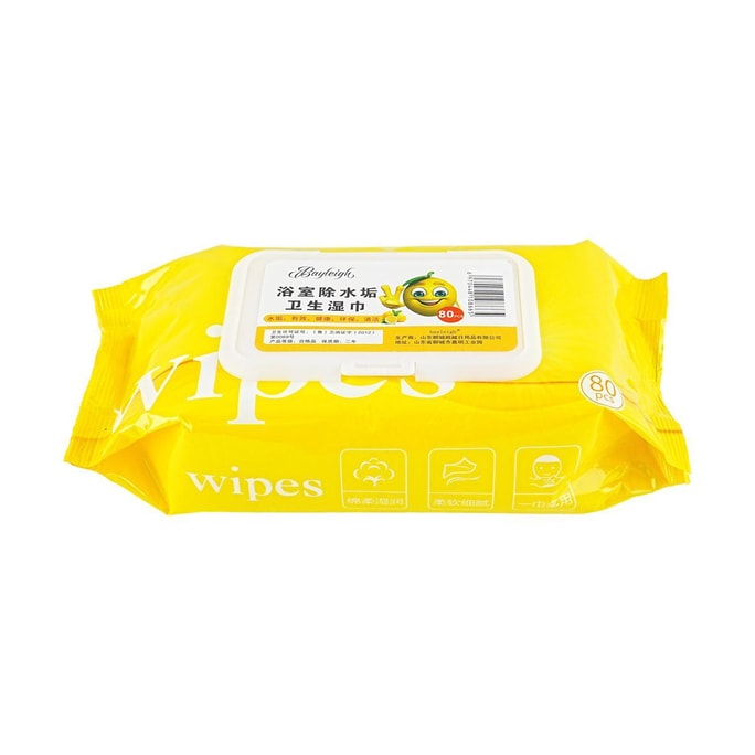 Bathroom Limescale Cleaning Wet Wipes 80pcs