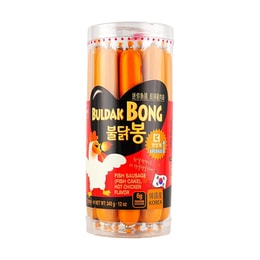 韩国WANG 美味鱼肠 鱼肉火腿肠 辣鸡味 10根入 340g