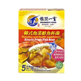 【台湾直送便】台湾丸文 旗合わせ鮮魚カップスープ 韓国キムチ 75g 5個入