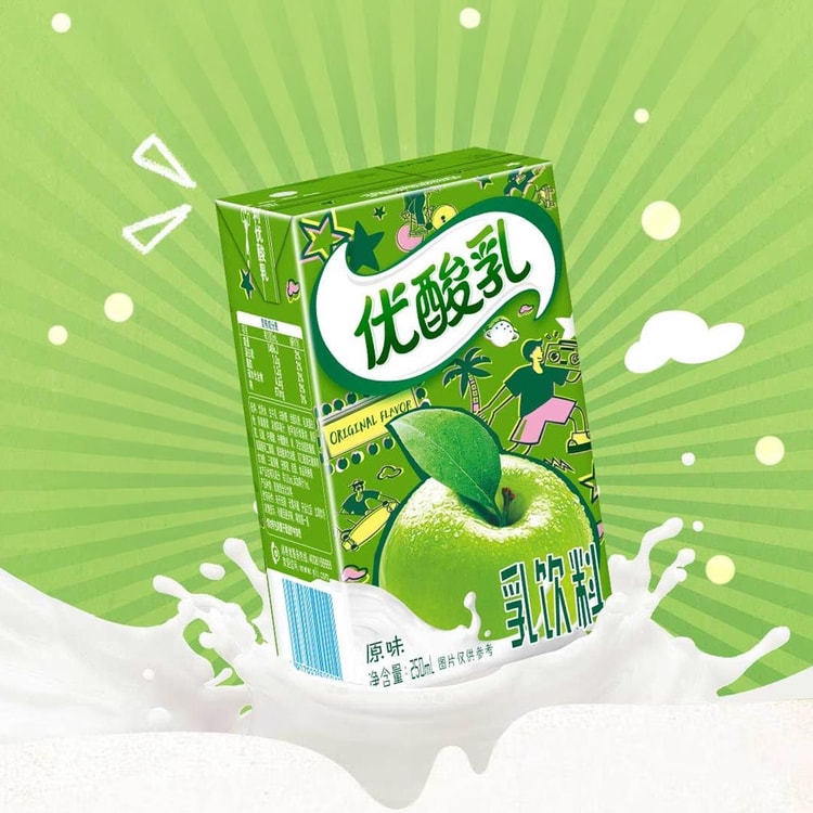 Yili Group Youngfun Dairy Drink,Apple Flavor,8.75 fl oz*6 - Yami.com